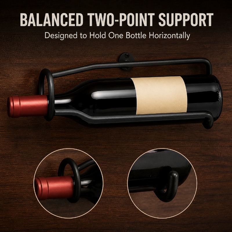 Wine Beer Rack - رف معدني معلق على الحائط لعرض