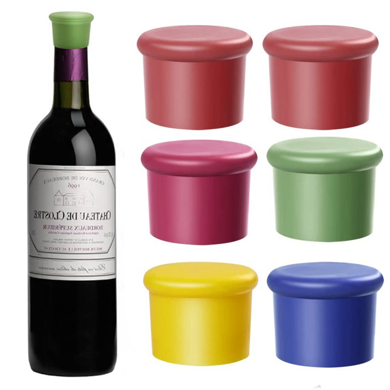 Wine Beer Champagne - 1/5 قطعة سدادات النبيذ قابلة لإعادة