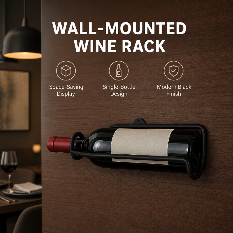 رف معدني معلق على الحائط لعرض  - مراجعة Wine Beer Rack وسعره