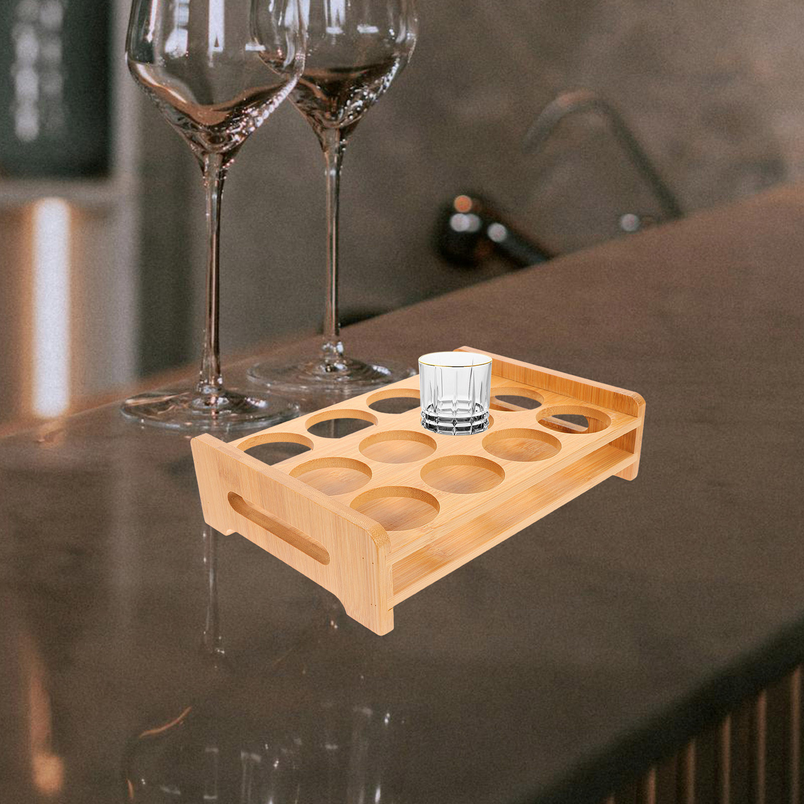 حامل عرض أكواب الشوت من الخيزر - مراجعة Wine Beer Rack وسعره