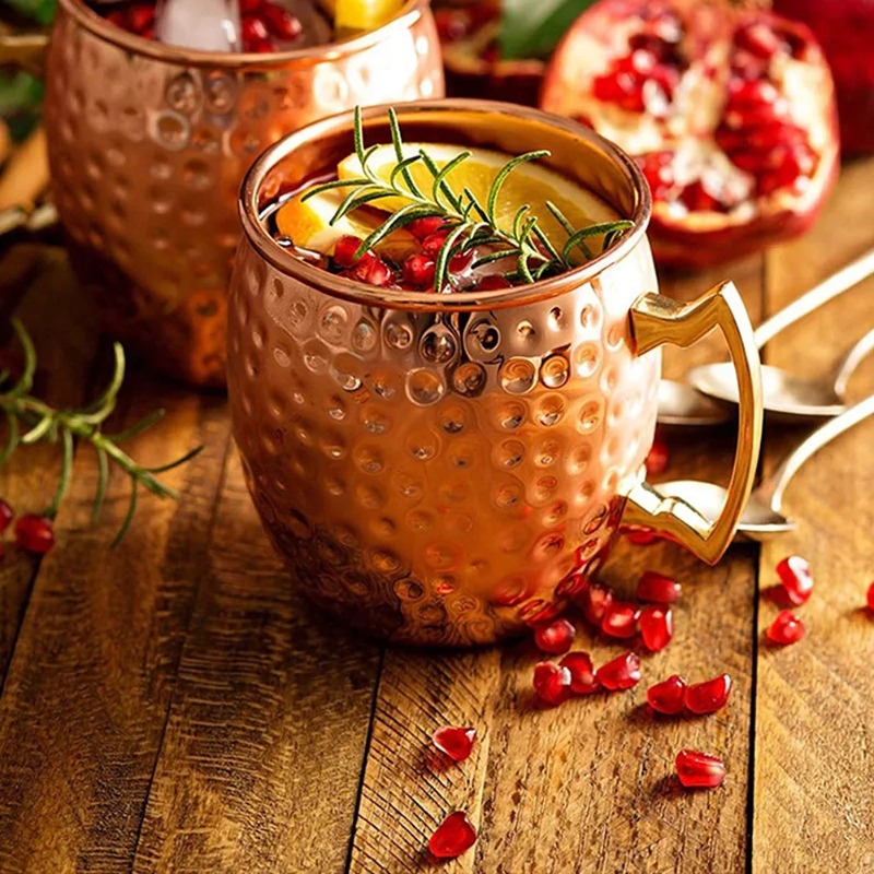 1-6 قطع أكواب كوكتيل نحاسية مط - مراجعة Wine Beer Champagne وسعره