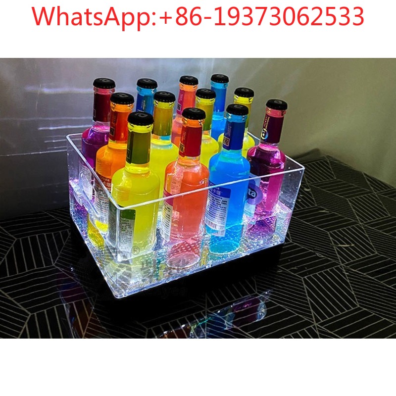 دلو ثلج مربع مضيء للبار، دلو ن - مراجعة Wine Beer Champagne وسعره