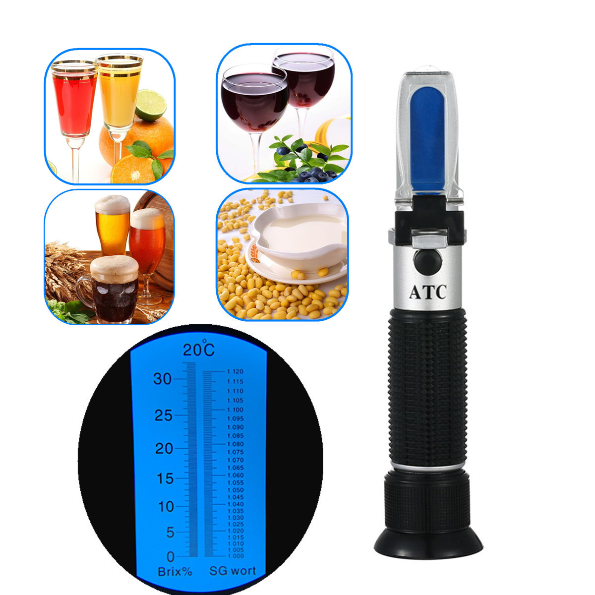 مقياس الانكسار 0-32% بركس نبتة - مراجعة Wine To Beer To Liquor وسعره