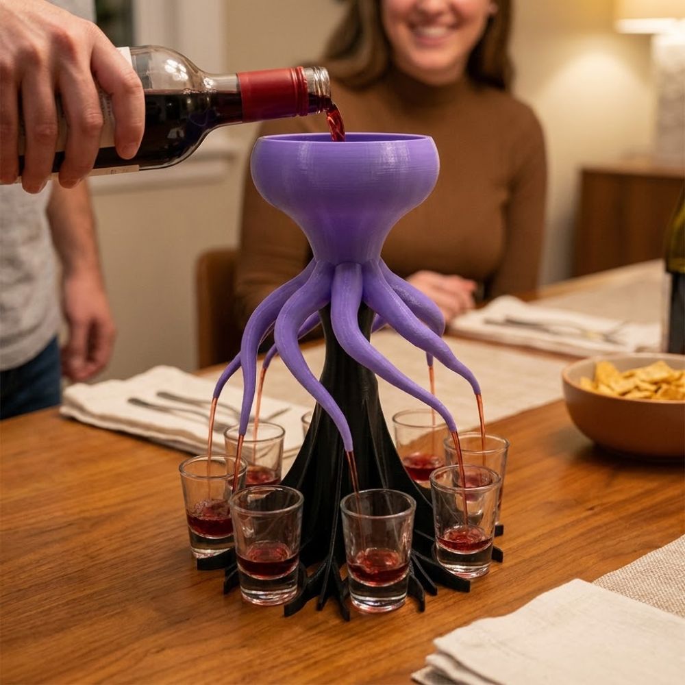 موزع نبيذ بـ 8 فتحات مطبوع بتق - مراجعة Wine To Beer To Liquor وسعره