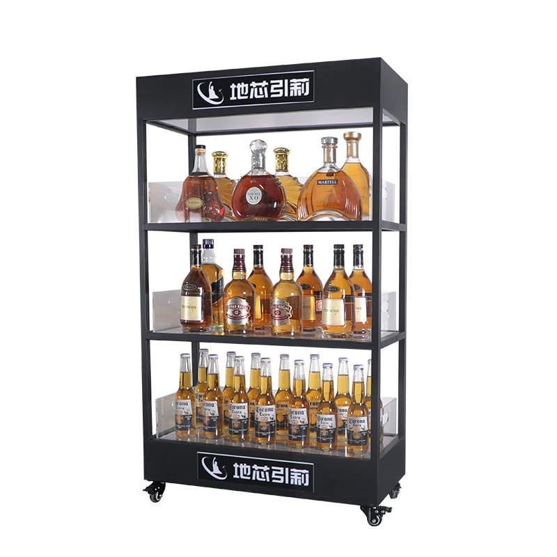 خزانة نبيذ مضيئة بثلاث طبقات،  - مراجعة Wine Beer Rack وسعره