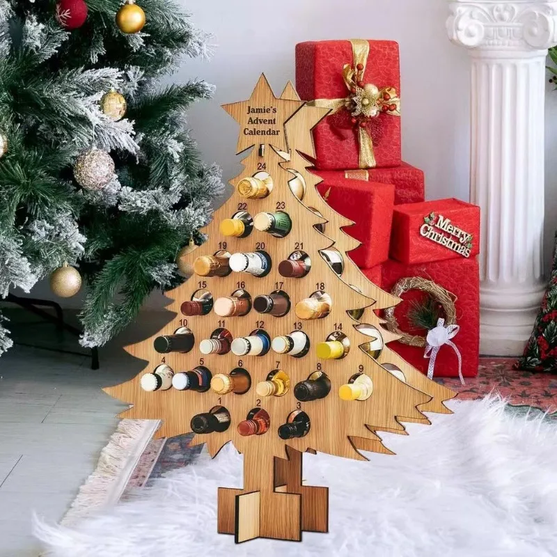 شجرة عيد الميلاد رف خشبي للنبي - مراجعة Wine Beer Rack وسعره